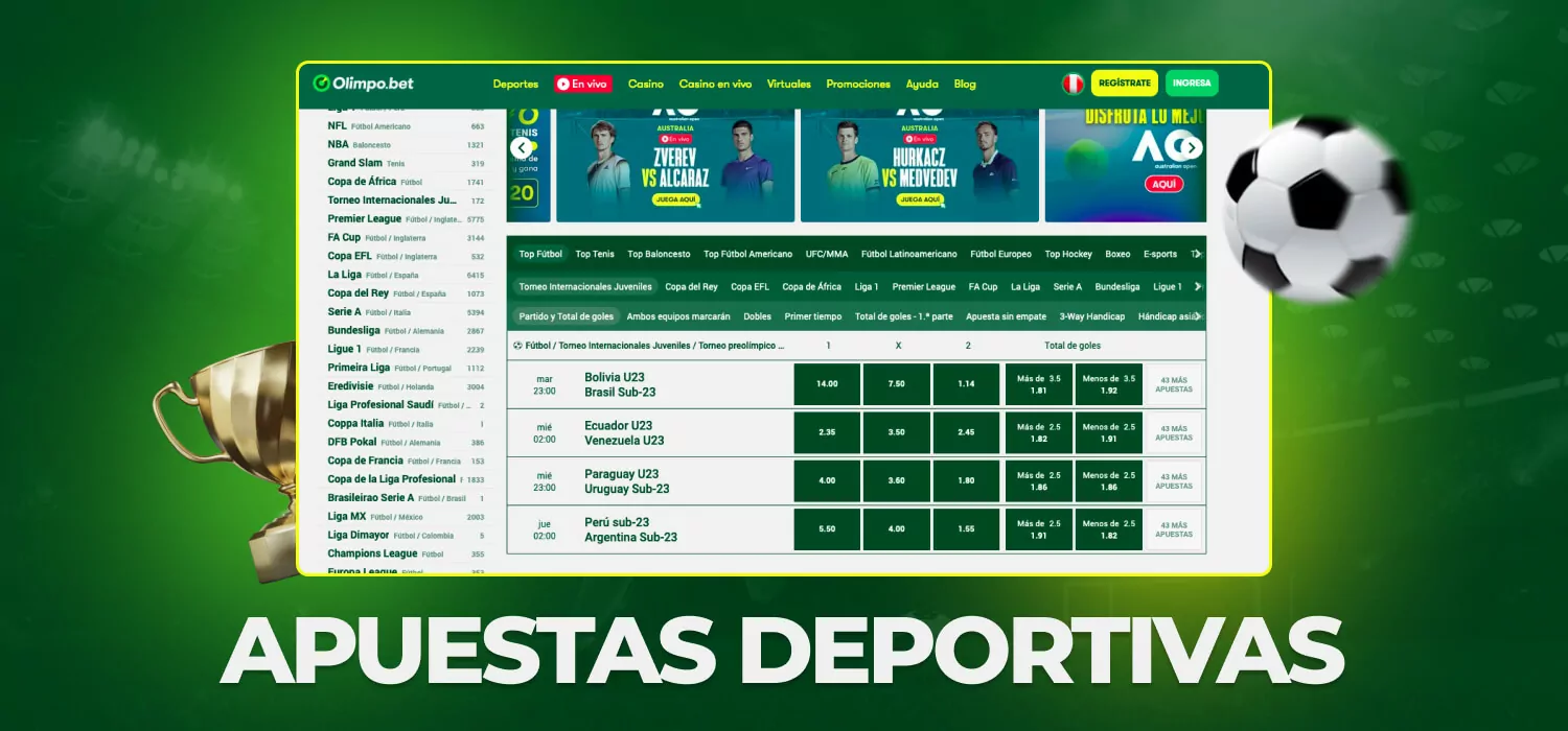 Apuestas deportivas en Platin Casino