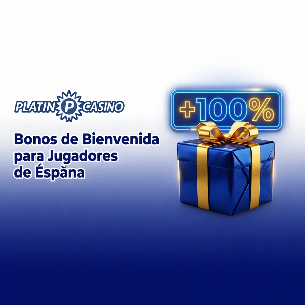 Platin Casino Welcome Bonus Graphic Platin Casino welcome bonus graphic with 100 percent offer and gift icon